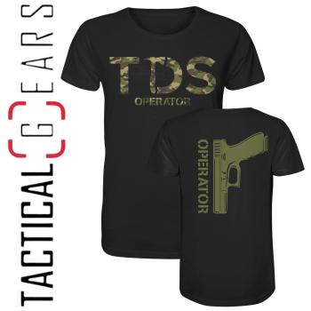 TACTICAL DEFENSE SYSTEM SEMINAR MEN´S T-SHIRT TDS OPERATOR SCHWARZ